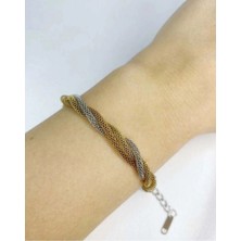 Gülün Mağazası Mat Burgulu Çelik Bileklik