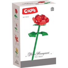 C Toys  Flower Arrangement Mini Blok Red Rose