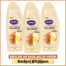 Duru Badem& Tüm Saçlar Için Saç Kremi 3X500 ml