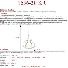 Eray Aydınlatma 1666-30 Krom Led Avize(Beyaz Işık -Sarı Işık - Gün Işığı)
