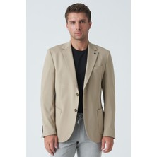 White Stone Belfast C4010 Slim Fit 6 Drop Ceket Bej