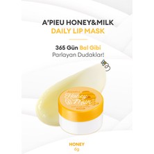 Bal ve Süt Özlü Besleyici ve Nemlendirici Dudak Maskesi A'PIEU Honey & Milk Daily Lip Mask (Honey)