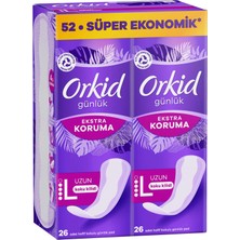 Orkid Extra Koruma Uzun Günlük Ped 52 Adet