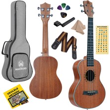 MU-21 PRO Yüksek Kaliteli Maun Soprano Ukulele Seti