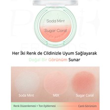 Doğal ve Aydınlık Görünüm Sunan İki Tonlu Allık PERIPERA Pure Blushed Custom Cheek (004 Juicy Coral)