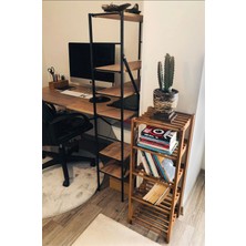 Ahşap Çok Amaçlı Raf/Kitaplık/Ayakkabılık Ceviz Rengi