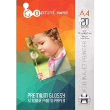 Goprint Sticker Yapışkanlı Fotoğraf Kağıdı Parlak A4 135 gr 20 Yaprak