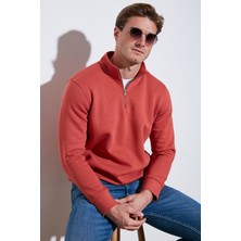 Buratti Pamuklu Regular Fit Yarım Fermuarlı Dik Yaka Sweat Erkek Sweat 59052592