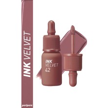 Yüksek Pigmentli, Kadife Görünümlü, Gün Boyu Kalıcı Tint PERIPERA Ink Velvet (#42 Pinkish Nude)