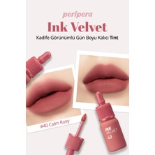 Yüksek Pigmentli, Kadife Görünümlü, Gün Boyu Kalıcı Tint PERIPERA Ink Velvet (#40 Calm Rosy)