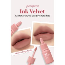 Yüksek Pigmentli, Kadife Görünümlü, Gün Boyu Kalıcı Tint PERIPERA Ink Velvet (#45 Pink Beige Nude)