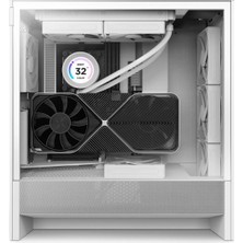 Nzxt H5 Flow 2024 CC-H52FW-01 2 Fanlı Atx Beyaz Bilgisayar Kasası