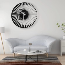3d Efektli Sade Şık Dekoratif Duvar Saati Metal Sessiz 40 cm