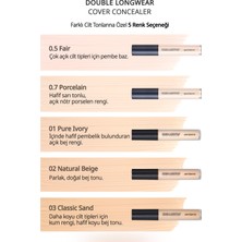 Hafif Yapılı Gün Boyu Yüksek Kapatıcı PERIPERA Double Longwear Cover Concealer (0.7 Porcelain)