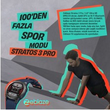 Stratos 3 Pro Black Akıllı Saat - Siyahı, Dayanıklı Gövde, Çoklu Spor Modları