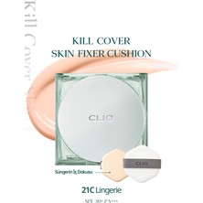 Gün Boyu Kalıcı Mat Cushion Fondöten CLIO Kill Cover Skin Fixer Cushion (21C Lingerie) SPF50+ PA+++