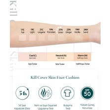 Gün Boyu Kalıcı Mat Cushion Fondöten CLIO Kill Cover Skin Fixer Cushion (21N Linen) SPF50+ PA+++