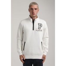 New World Polo Dik Yaka Kiremit Slim Fit Full-Zip Sweatshirt 24FWM64075