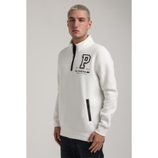 New World Polo Dik Yaka Kiremit Slim Fit Full-Zip Sweatshirt 24FWM64075