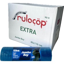 Ilka Extra Jumbo Boy Rulo Çöp Torbası 80x110 Gr 20 Adet