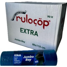 Ilka Extra Jumbo Boy Rulo Çöp Torbası 80x110 Gr 20 Adet