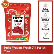 Pol's Freeze Fresh Çilek 15 GR x7 Adet (Freeze Dry Dondurularak Kurutulmuş Meyve)