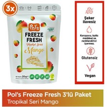 Pol's Freeze Fresh Mango 20 gr X3 Adet Freeze Dry Dondurularak Kurutulmuş Meyve