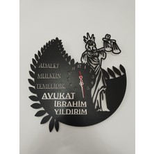 Avukat,adalet,hukuk Bürosu,adliye Için Duvar Saati Kişiye Özel Isim ve Bilgi Yazılı Gönderilecektir.