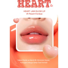 Yoğun Nemlendirici, Parlak Bitişli Balm PERIPERA Heart Jam Glow Lip (1 Peach Fondue)