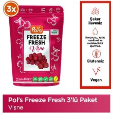 Pol's Freeze Fresh Vişne 25 g x 3 Adet Freeze Fresh Dondurularak Kurutulmuş Meyve