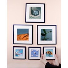 Tekno Trust Yapışkanlı Sök-Tak Paspartulu Siyah Kare Fotoğraf Çerçevesi - 6'lı paket