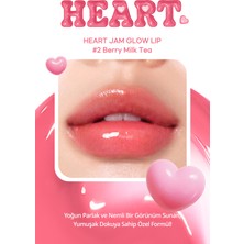 Yoğun Nemlendirici, Parlak Bitişli Balm PERIPERA Heart Jam Glow Lip (2 Berry Milktea)