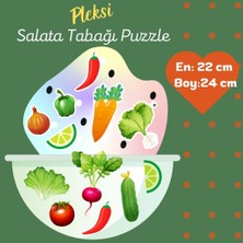 İyi Olsun 12 Parçalı Pleksi Puzzle, Sebze Tabağı Yapboz Puzzle