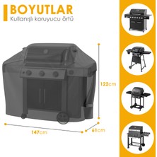 Haegs Bbq Mangal Koruma Örtüsü - Barbekü Grill Brandası Su Geçirmez 147-61-122 cm