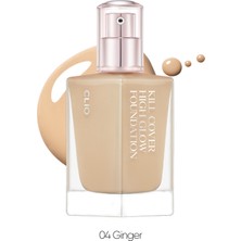 Kalıcı Kapatıcılık ve Yoğun Işıltı Sunan Fondöten Clio Kill Cover High-Glow Foundation (4 Ginger)