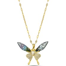 Forentina Gold Çelik Bayan Kelebek Kolye PS3651