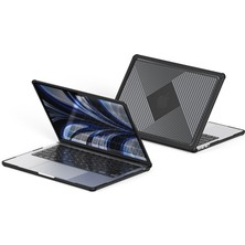 Digital Computer Home MacBook Air 13 INÇ(2024)/(2022) Için Dux Ducıs Lcgh Serisigeometrik Çizgiler Düşmeyi Önleyici Kılıf Tpu+Pc Laptop Kapağı-Siyah (Yurt Dışından)