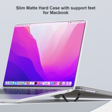 Digital Computer Home Benwıs Mp-Sms MacBook Pro 13 INÇ(2019)/(2020)A1706, A1708, A1989, A2159, A2251, A2289, A2338 Kickstand Sert Kılıf-Şeffaf Siyah (Yurt Dışından)