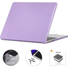 Digital Computer Home Macbook Air 15 Inç (2023) A2941/A3114 (Ab Versiyonu) Sert Pc Dizüstü Bilgisayar Kılıfı ile Tpu Klavye Filmi + Toz Geçirmez Fişler-Açık Mor (Yurt Dışından)