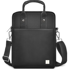Digital Computer Home Wıwu Hali Dikey Katmanlı Çanta 14 Inç Dizüstü Bilgisayar Çantası Omuz Çantası Polyester + Pu Deri Messenger Tote Çanta (Yurt Dışından)