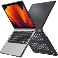 Digital Computer Home Sailor Serisi Laptop Kılıfı Için MacBook Pro 13 INÇ(2016)A1706 A1708/(2018)A1989/(2019)A2159/(2020)A2251 A2338(M1/M2)PC+TPU Darbeye Dayanıklı Kapak-Şeffaf Siyah (Yurt Dışından)