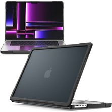 Digital Computer Home MacBook Pro 16 INÇ(2021)A2485/(2023)A2780/A2991(M1/M2/M3)PC + Tpu Laptop Kapak Anti-Drop Darbeye Dayanıklı Kılıf-Şeffaf Siyah (Yurt Dışından)