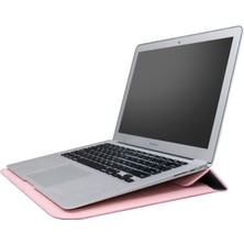 Digital Computer Home 11-12 Inç Dizüstü Bilgisayar Kılıfı Pu Deri Timsah Doku Standı Laptop Çantası Çanta-Açık Pembe (Yurt Dışından)