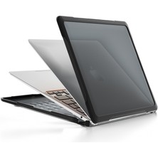 Digital Computer Home MacBook Air 13 INÇ(2018)A1932 /(2020)A2337 M1 A2179 Darbeye Dayanıklı Pc + Tpu Kapak Anti-Düşme Laptop Kılıfı-Şeffaf Siyah (Yurt Dışından)