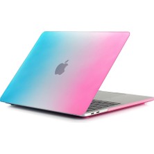 Digital Computer Home MacBook Pro 13 INÇ(2016)A1706/A1708/A1989/A2159/A2251/A2289/A2338-PEACH Kırmızı/mavi Için Iki Parçalı Degrade Renkli Pc Kapağı (Yurt Dışından)