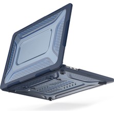 Digital Computer Home MacBook Air 13 Inç (2022) M2 A2681 Isı Dağıtımı Laptop Çantası Darbeye Dayanıklı Sert Pc Yumuşak Tpu Kickstand Kapak-Safir (Yurt Dışından)