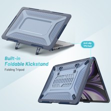 Digital Computer Home MacBook Air 13 Inç (2022) M2 A2681 Isı Dağıtımı Laptop Çantası Darbeye Dayanıklı Sert Pc Yumuşak Tpu Kickstand Kapak-Safir (Yurt Dışından)