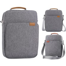 Digital Computer Home 12.9-13.3 Inç Darbeye Dayanıklı Dizüstü Taşıma Çantası Polyester Dizüstü Bilgisayar Çantası Crossbody Çanta-Gri (Yurt Dışından)