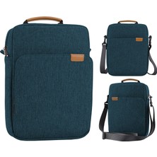 Digital Computer Home 12.9-13.3 Inç Darbeye Dayanıklı Dizüstü Taşıma Çantası Polyester Dizüstü Bilgisayar Çantası Crossbody Çanta-Lacivert (Yurt Dışından)