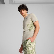 Puma Tech Allovert Print Erkek Bej Tişört (628047-68)